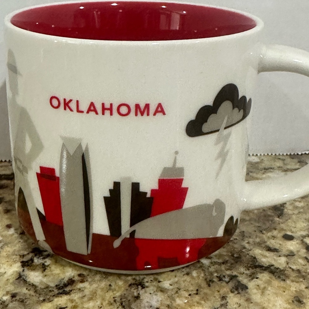 Starbucks Oklahoma Skyline Mug - Red and White